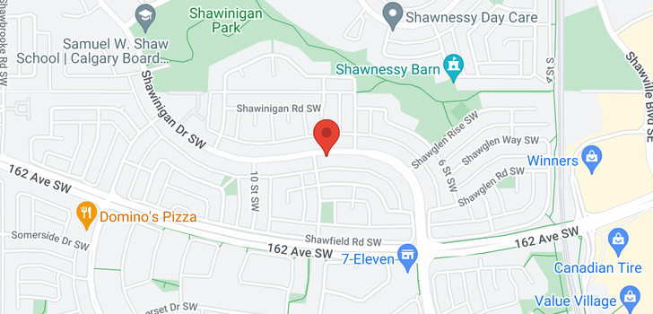map of 99 Shawinigan DR SW